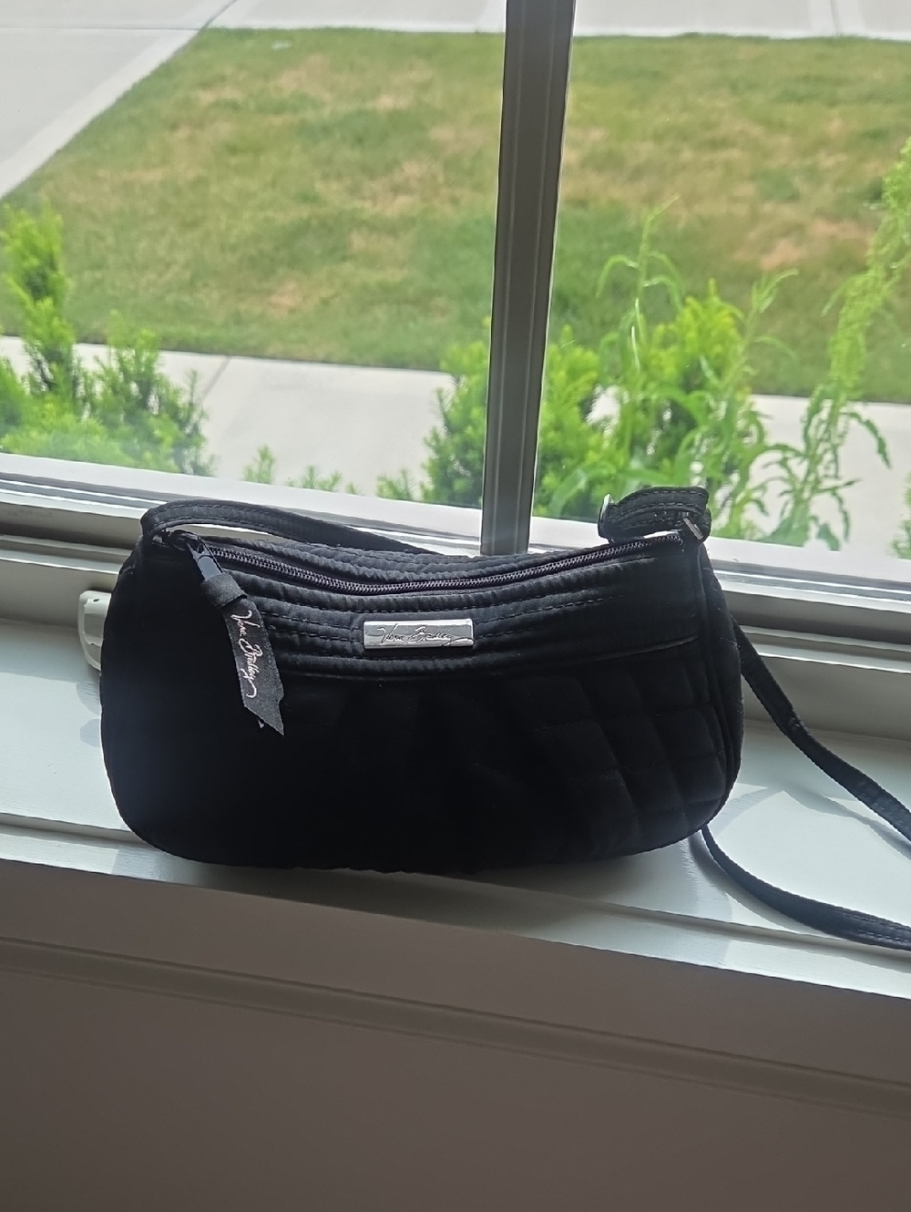 Vera Bradley Small Quilted Crossbody Bag in Black
